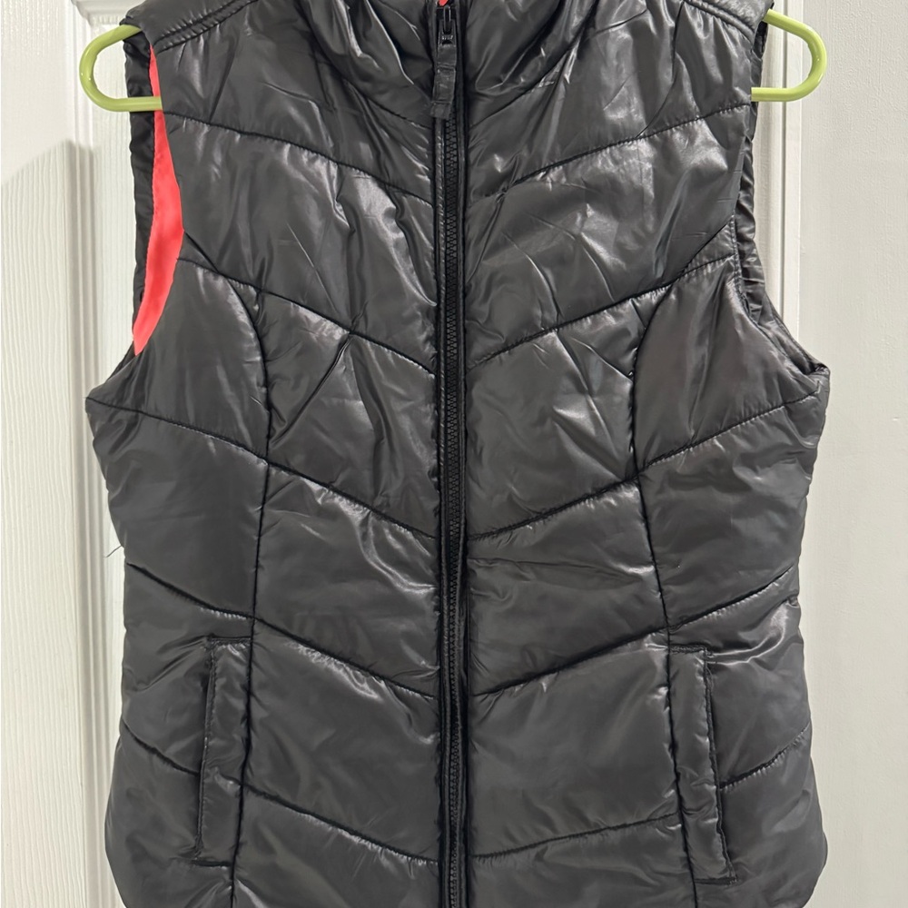 Aeropostale Black Jacket with Coral Lining